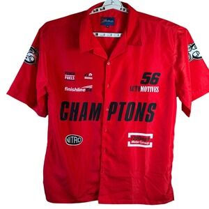 R.A.D. Racing Pit Crew Shirt XXL Red 56 Champions Nitro Graphic Button Up